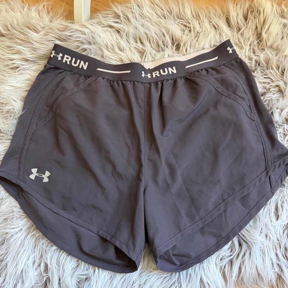 Under-armour Women's Grey and Black Shorts